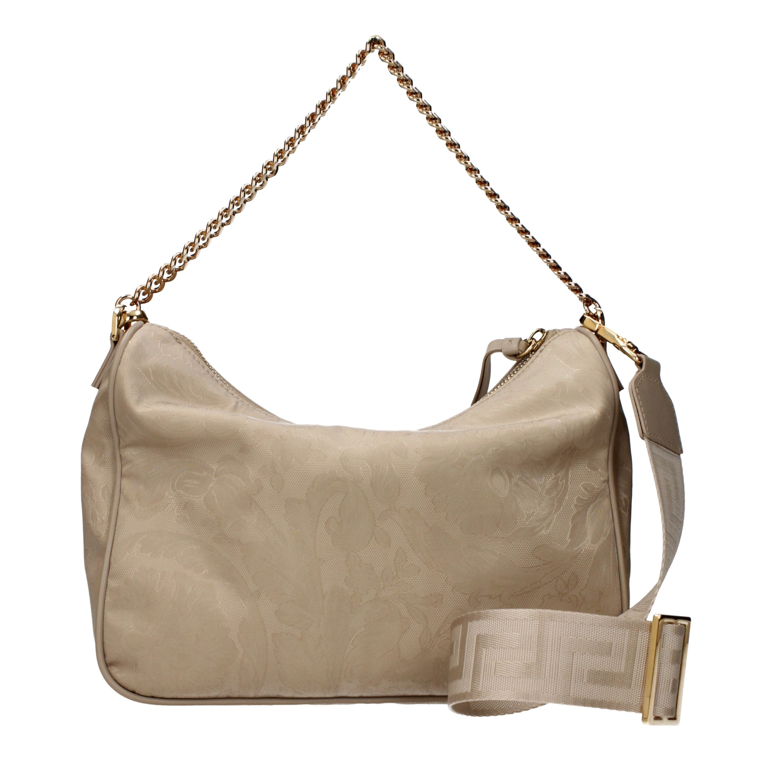 Versace Beige Fabric Women's Handbag