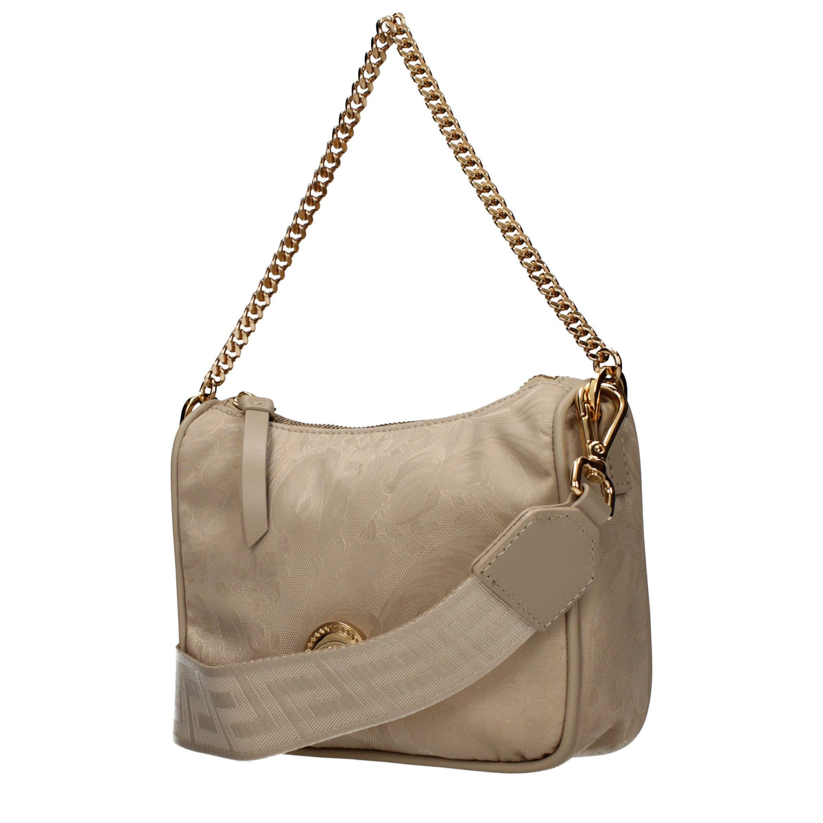 Versace Beige Fabric Women's Handbag