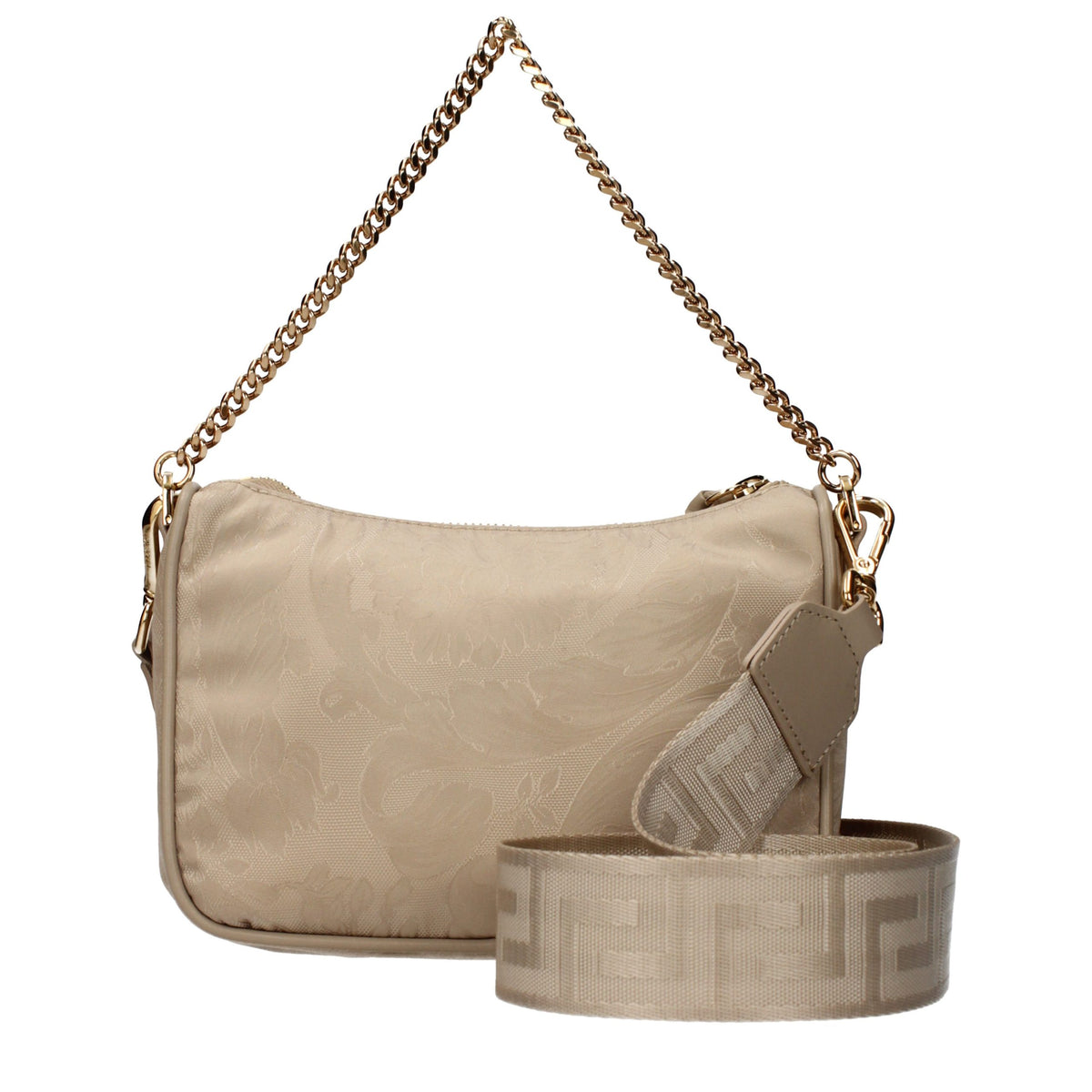 Versace Beige Fabric Women's Handbag