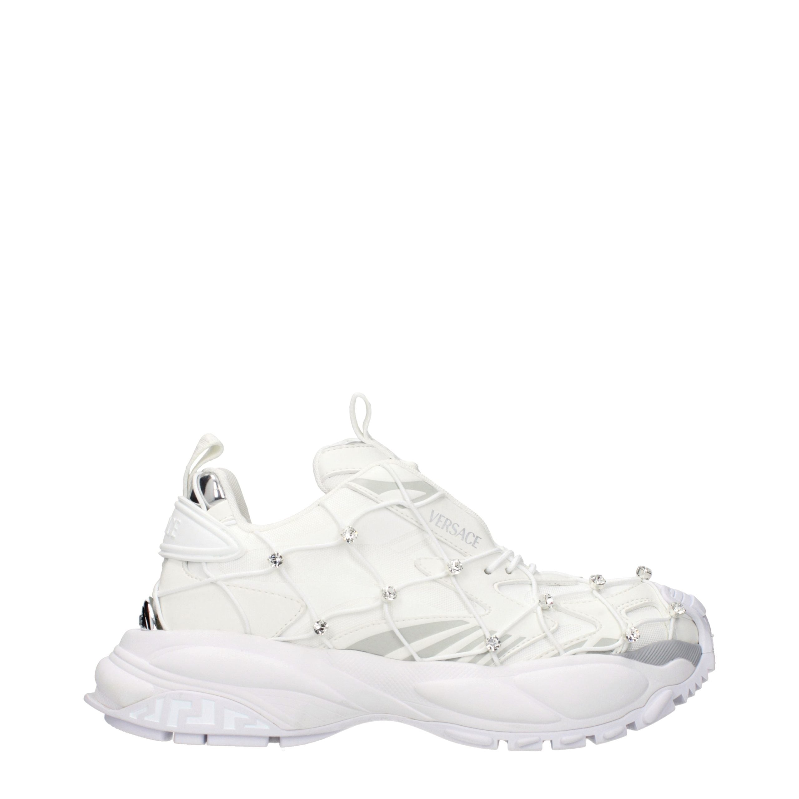 Versace White Fabric Women's Sneakers