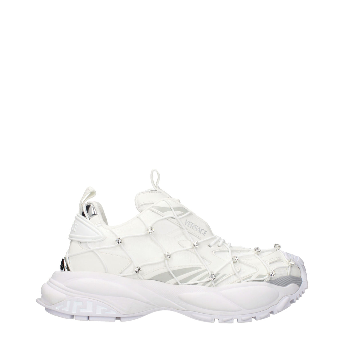 Versace White Fabric Women's Sneakers