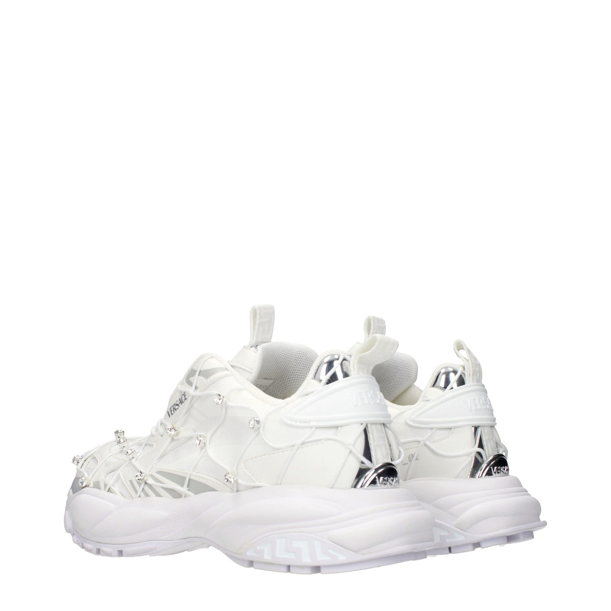 Versace White Fabric Women's Sneakers