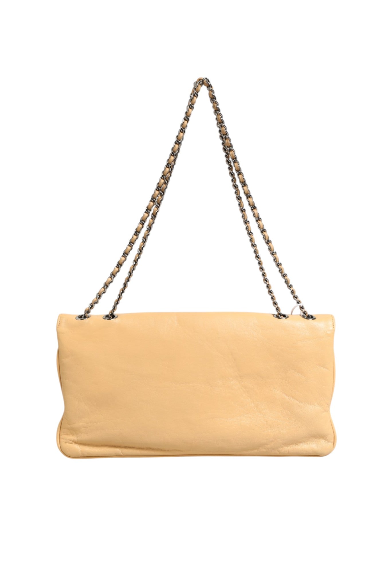 Chanel Beige Lambskin Giant Reissue Mademoiselle Lock Flap Women's Bag (Pre-Owned)