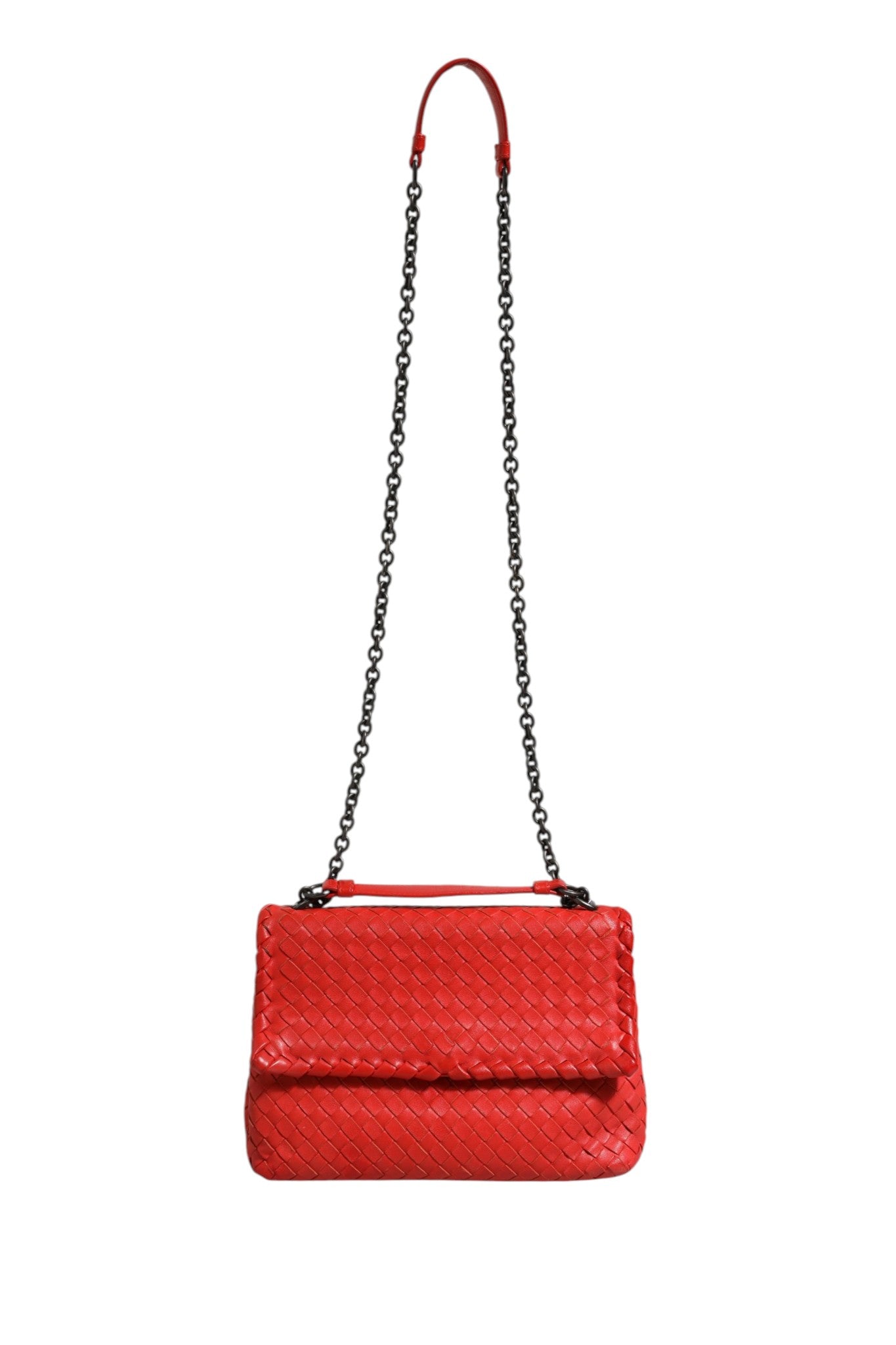 Bottega Veneta Olimpia Small Intrecciato Leather Shoulder Women's Bag (Pre-Owned)