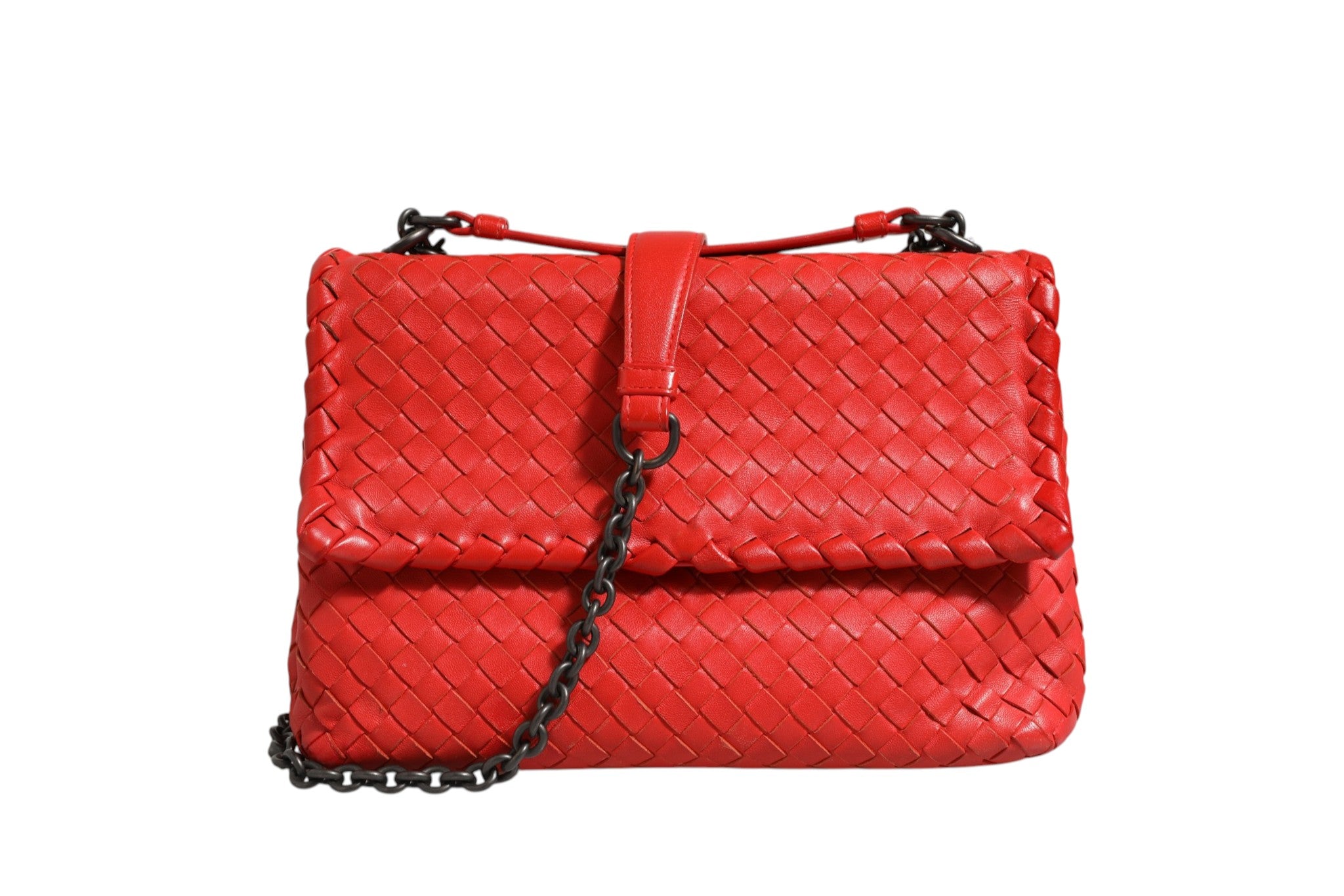 Bottega Veneta Olimpia Small Intrecciato Leather Shoulder Women's Bag (Pre-Owned)