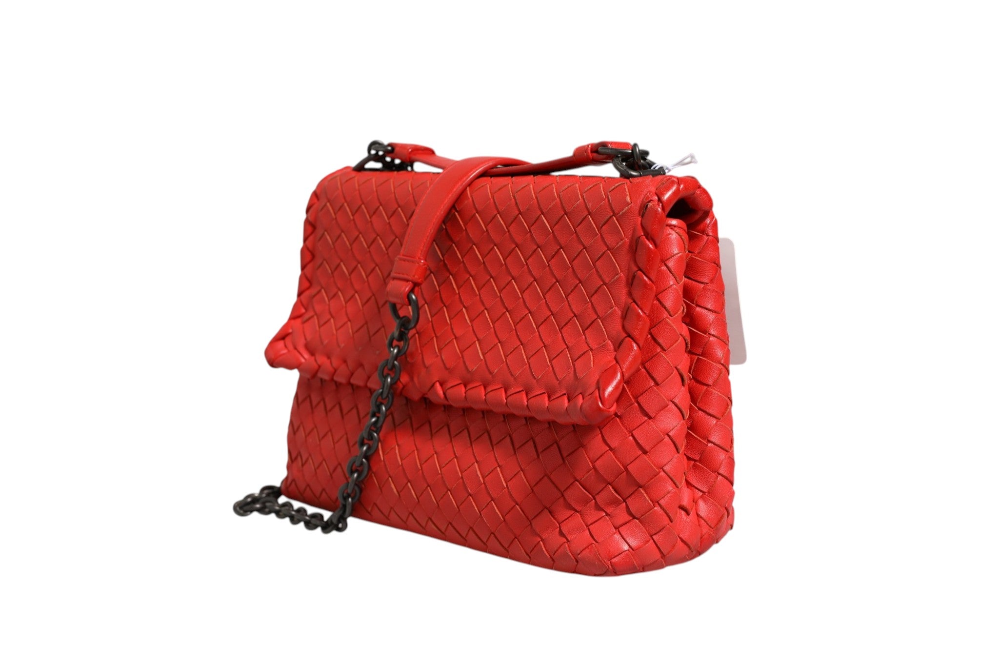 Bottega Veneta Olimpia Small Intrecciato Leather Shoulder Women's Bag (Pre-Owned)