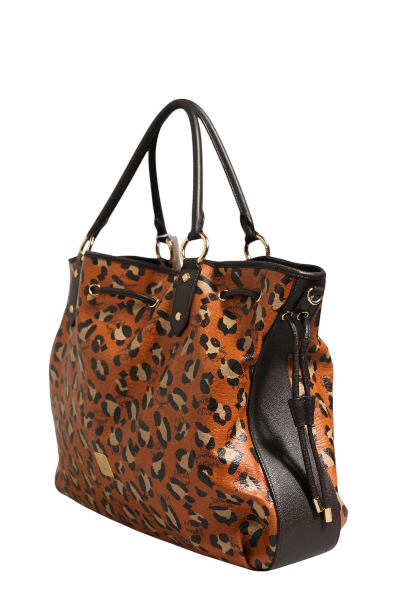 MCM Visetos Leopard Aren Medium Shopper Women's Tote (Pre-Owned)