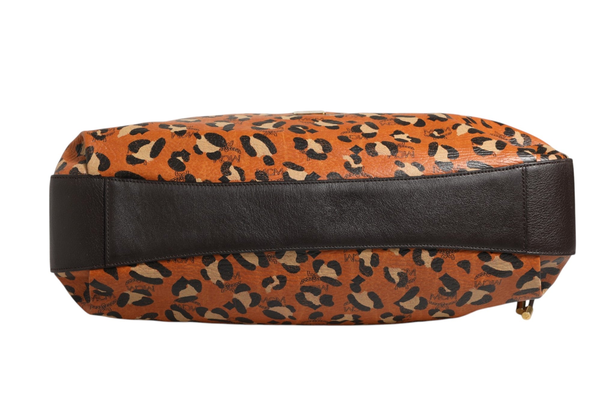 MCM Visetos Leopard Aren Medium Shopper Women's Tote (Pre-Owned)