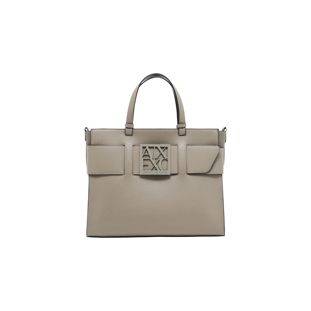Armani Exchange Beige Artificial Leather Women's Handbag