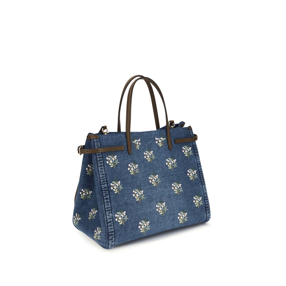Valentino Garavani Blue Cotton Shoulder Women's Bag