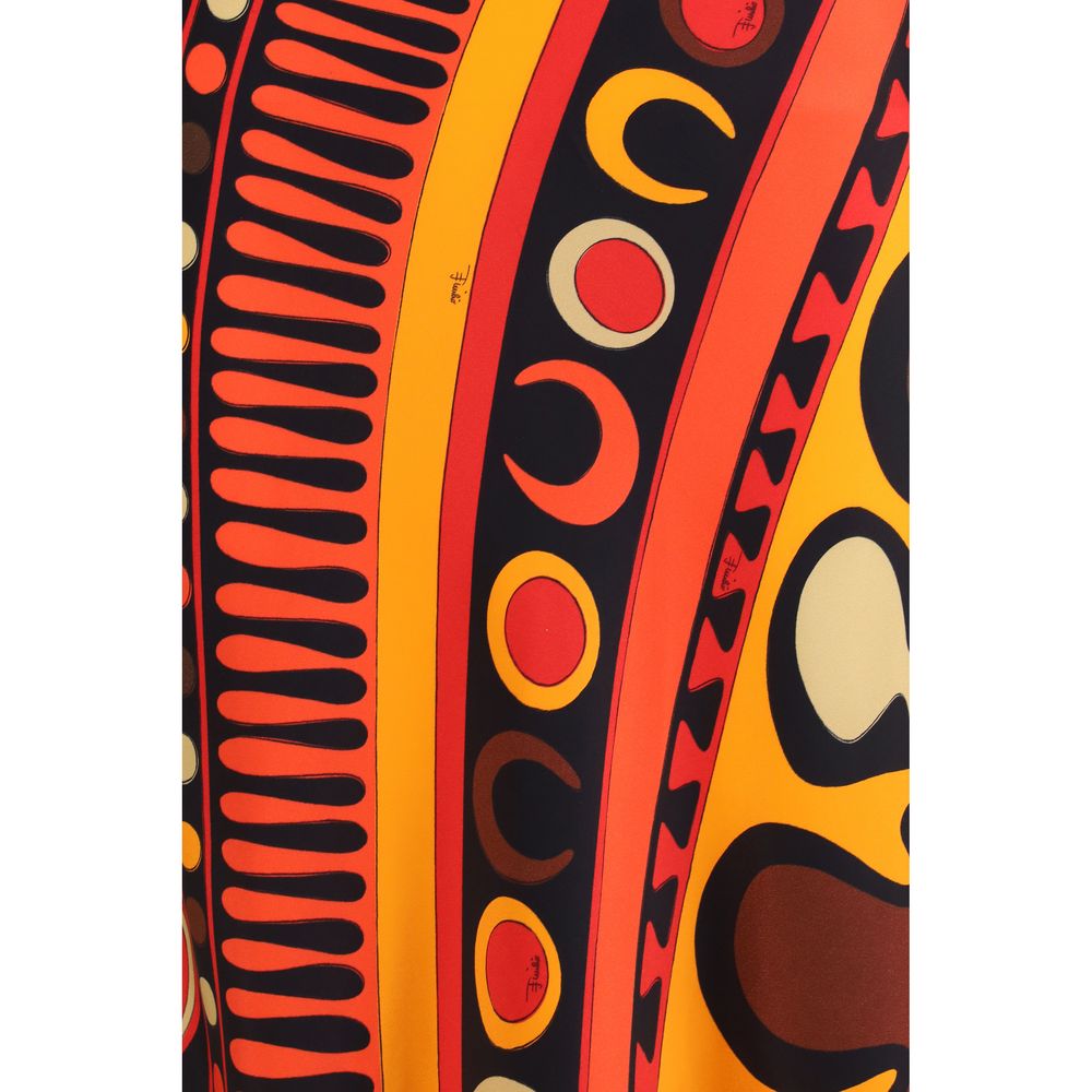 Emilio Pucci Multicolor Silk Long Women's Dress