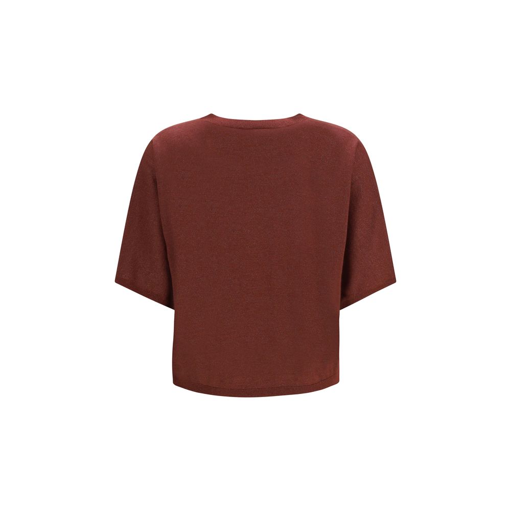 Brunello Cucinelli Bordeaux Cashmere Women's Sweatshirt
