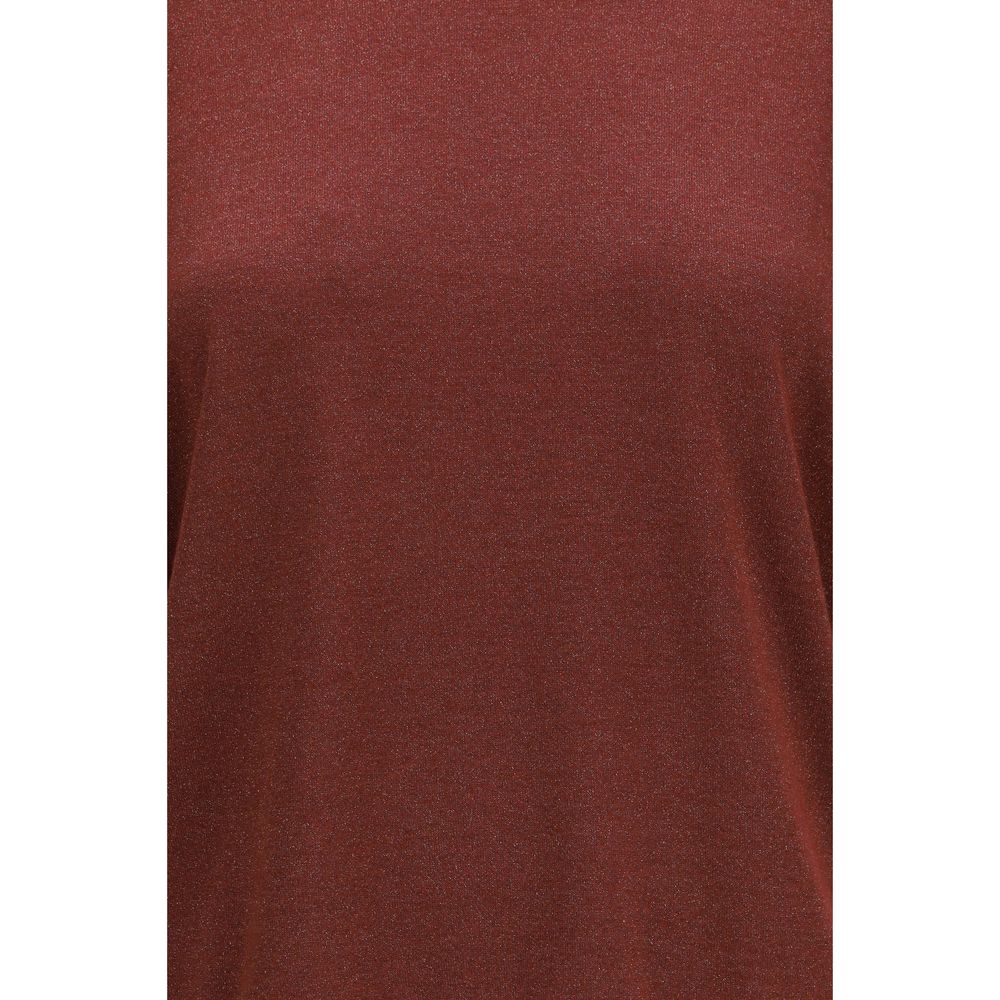 Brunello Cucinelli Bordeaux Cashmere Women's Sweatshirt