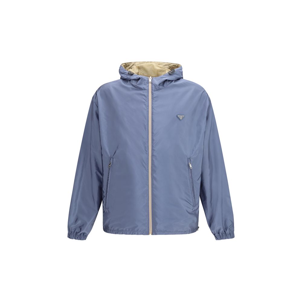 Prada Beige Recycled Polyamide Shell Men's Jacket
