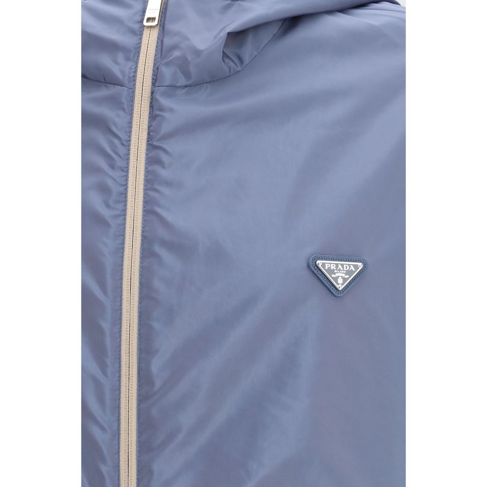 Prada Beige Recycled Polyamide Shell Men's Jacket