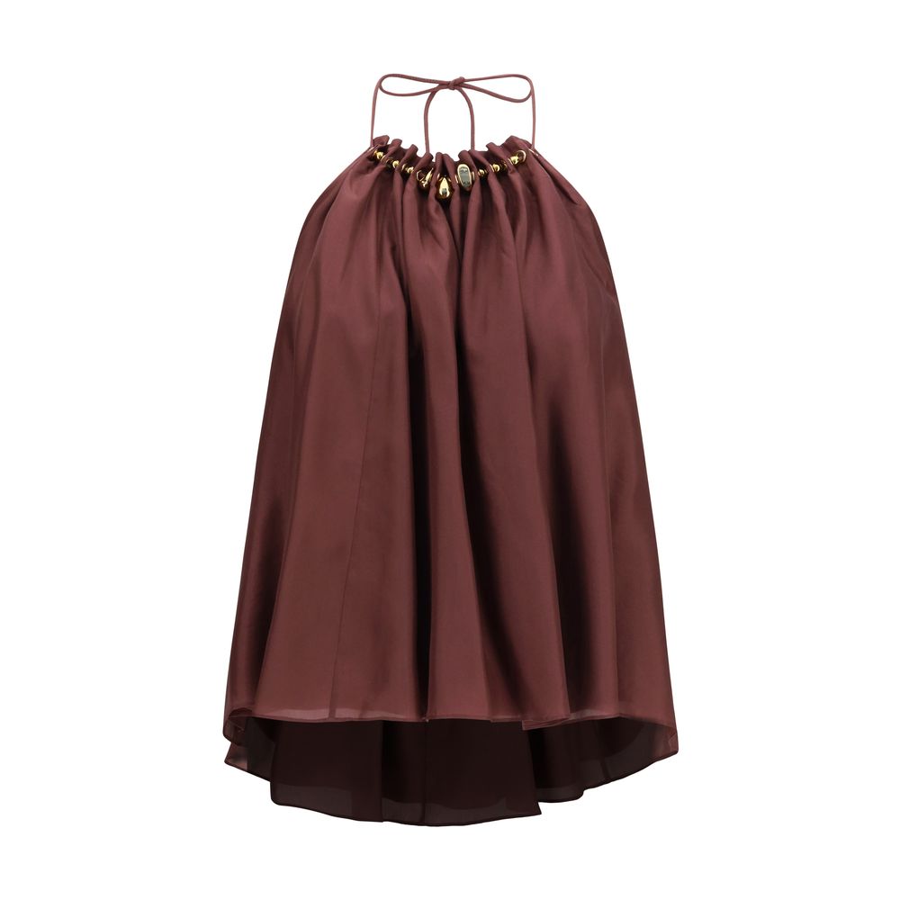 Zimmermann Bordeaux Silk Sleeveles Women's T-Shirt
