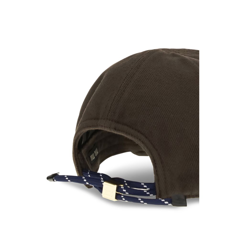 Miu Miu Brown Cotton Cap (Baseball Women's Hat)