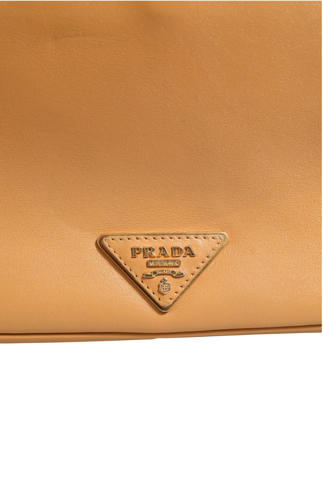 Prada Sidonie Beige Pebble Leather shoulder Women's bag (Pre-Owned)