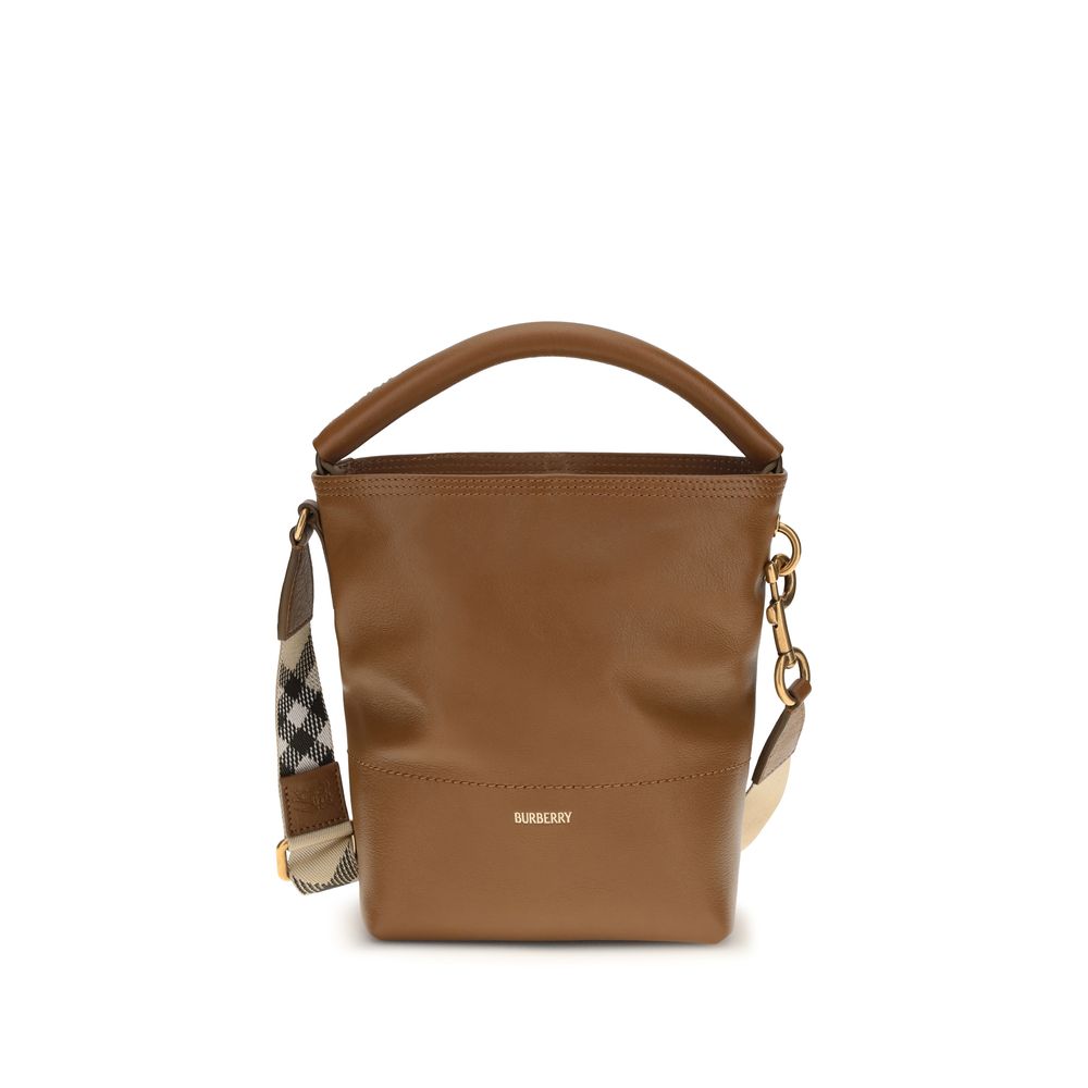 Burberry Brown Calf Leather Bos Taurus Backet Women's Bag