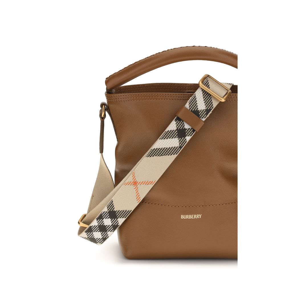 Burberry Brown Calf Leather Bos Taurus Backet Women's Bag