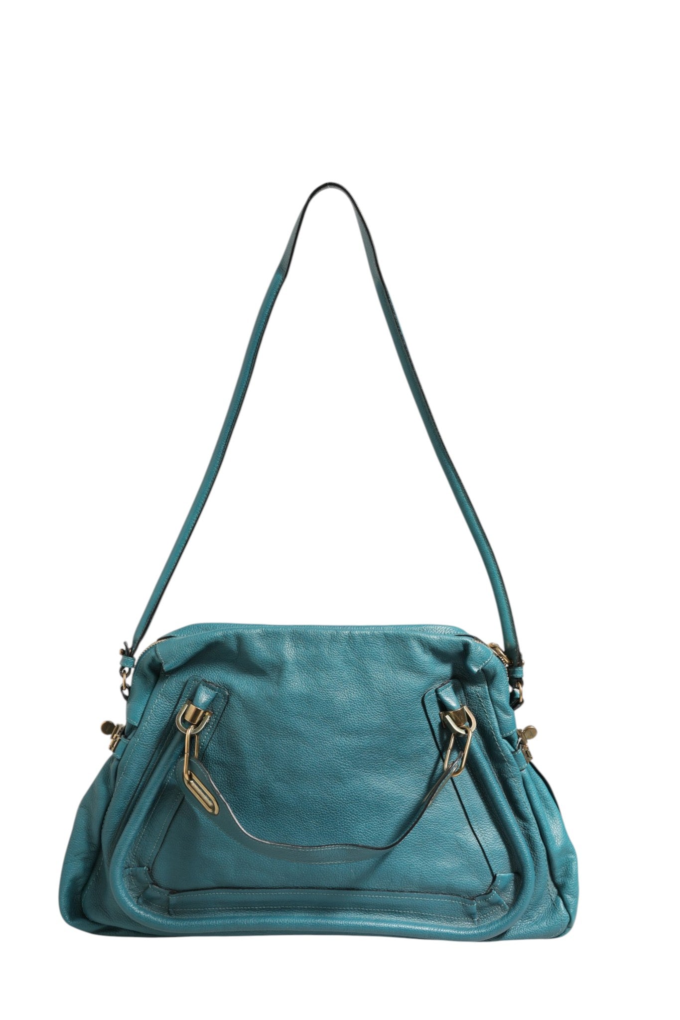 Chloé Paraty Bag in Aquamarine Women's Leather (Pre-Owned)
