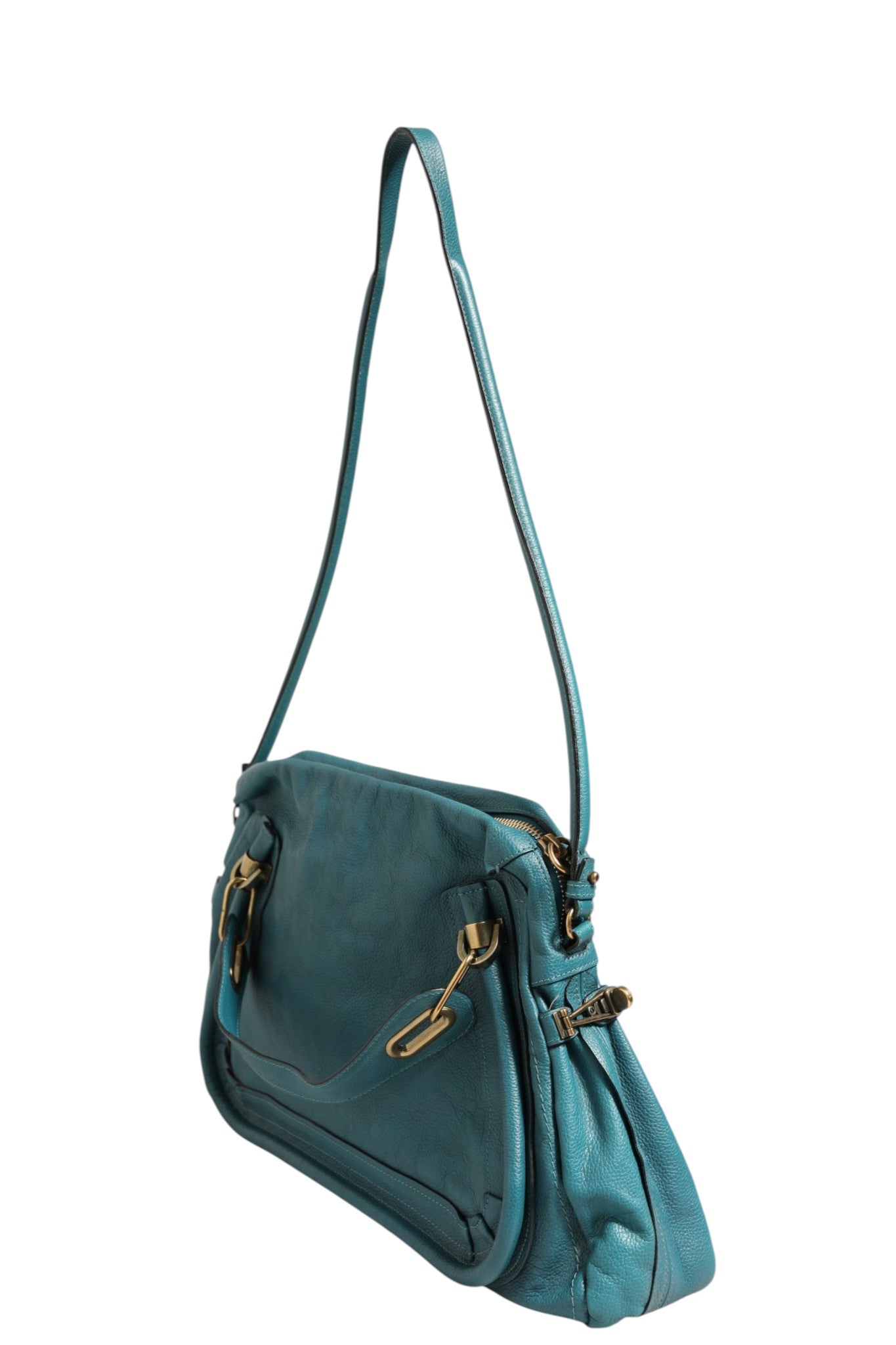 Chloé Paraty Bag in Aquamarine Women's Leather (Pre-Owned)