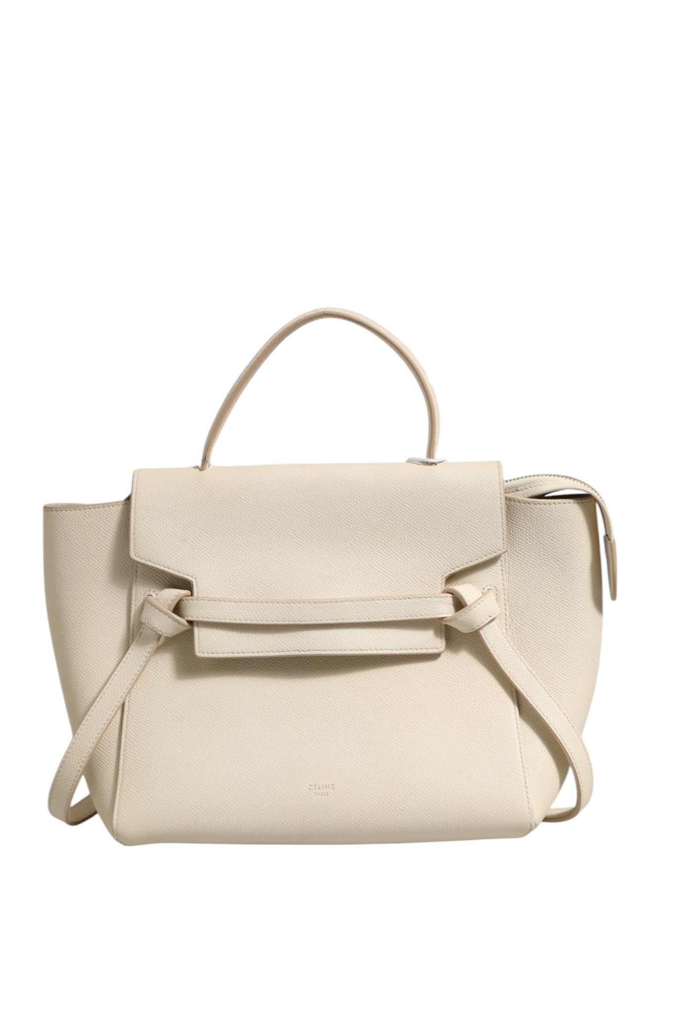 Celine Nano Belt Bag Grained Calfskin Women's Chalk (Pre-Owned)