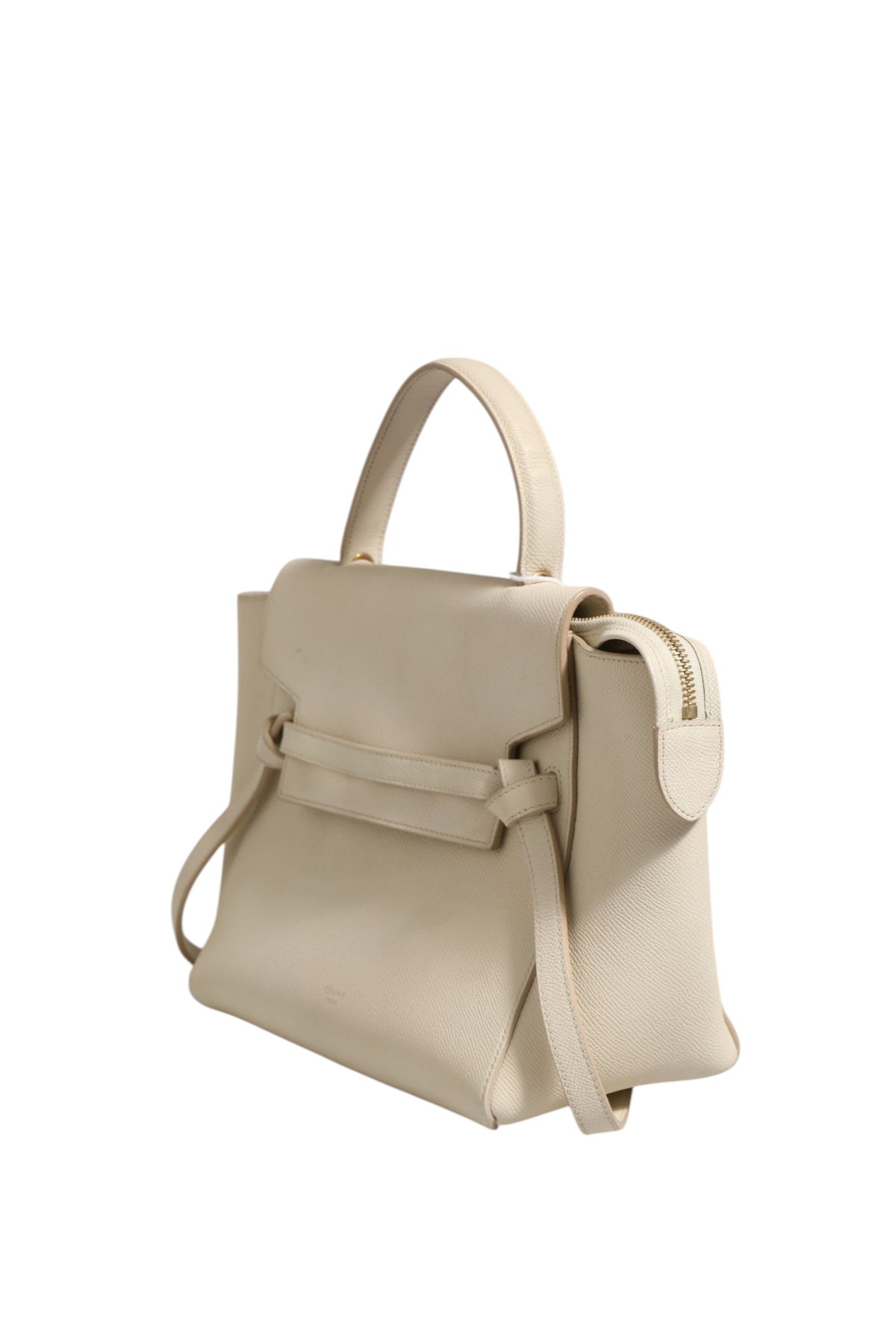 Celine Nano Belt Bag Grained Calfskin Women's Chalk (Pre-Owned)