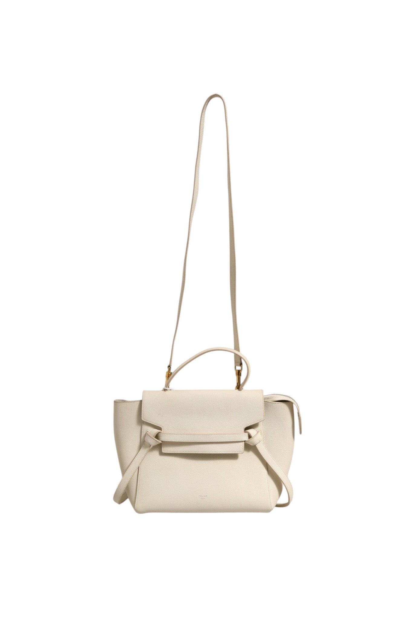 Celine Nano Belt Bag Grained Calfskin Women's Chalk (Pre-Owned)