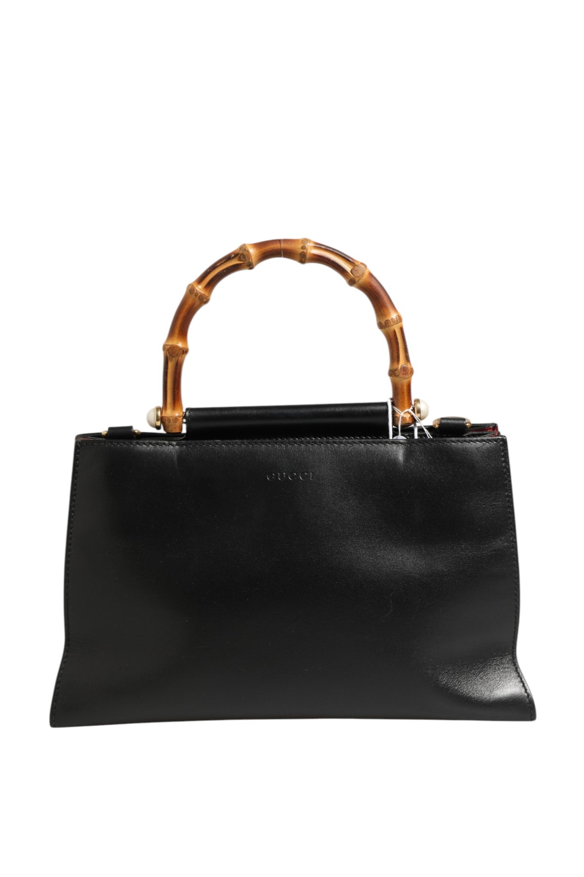 Gucci Nymphaea Bamboo Top Handle Leather Women's Bag (Pre-Owned)