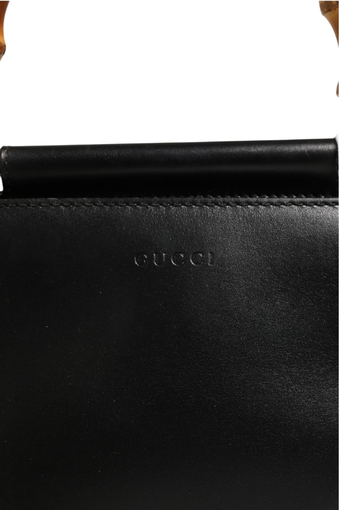 Gucci Nymphaea Bamboo Top Handle Leather Women's Bag (Pre-Owned)