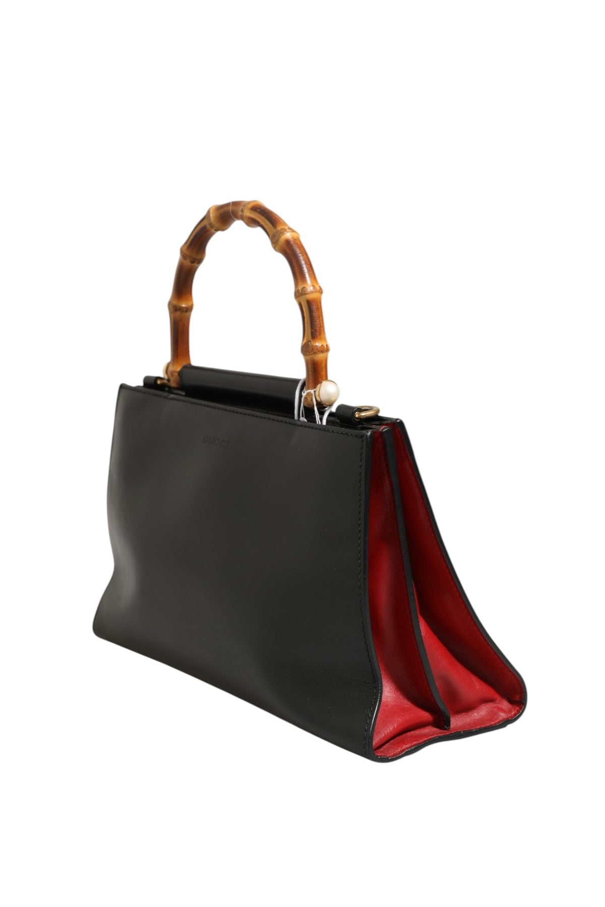 Gucci Nymphaea Bamboo Top Handle Leather Women's Bag (Pre-Owned)