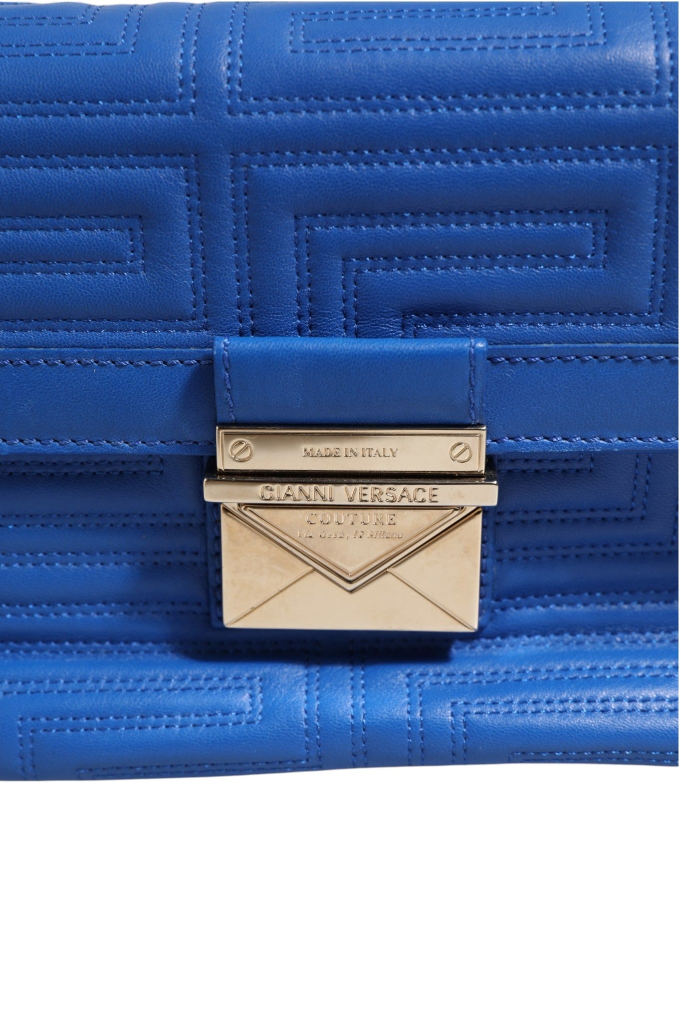 Versace Couture Quilted Leather Shoulder Women's Bag (Pre-Owned)