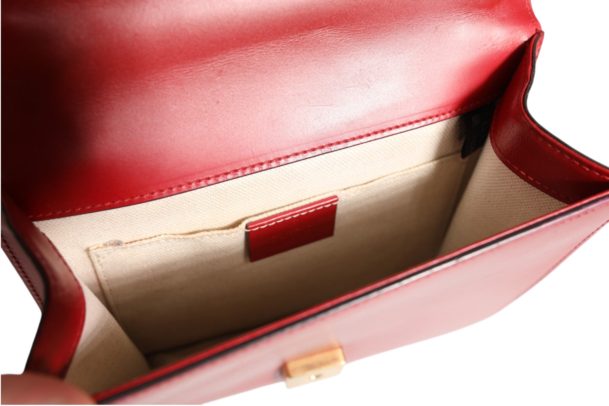 Gucci Marmont small shoulder bag in Rosso Ancora red Women's leather (Pre-Owned)