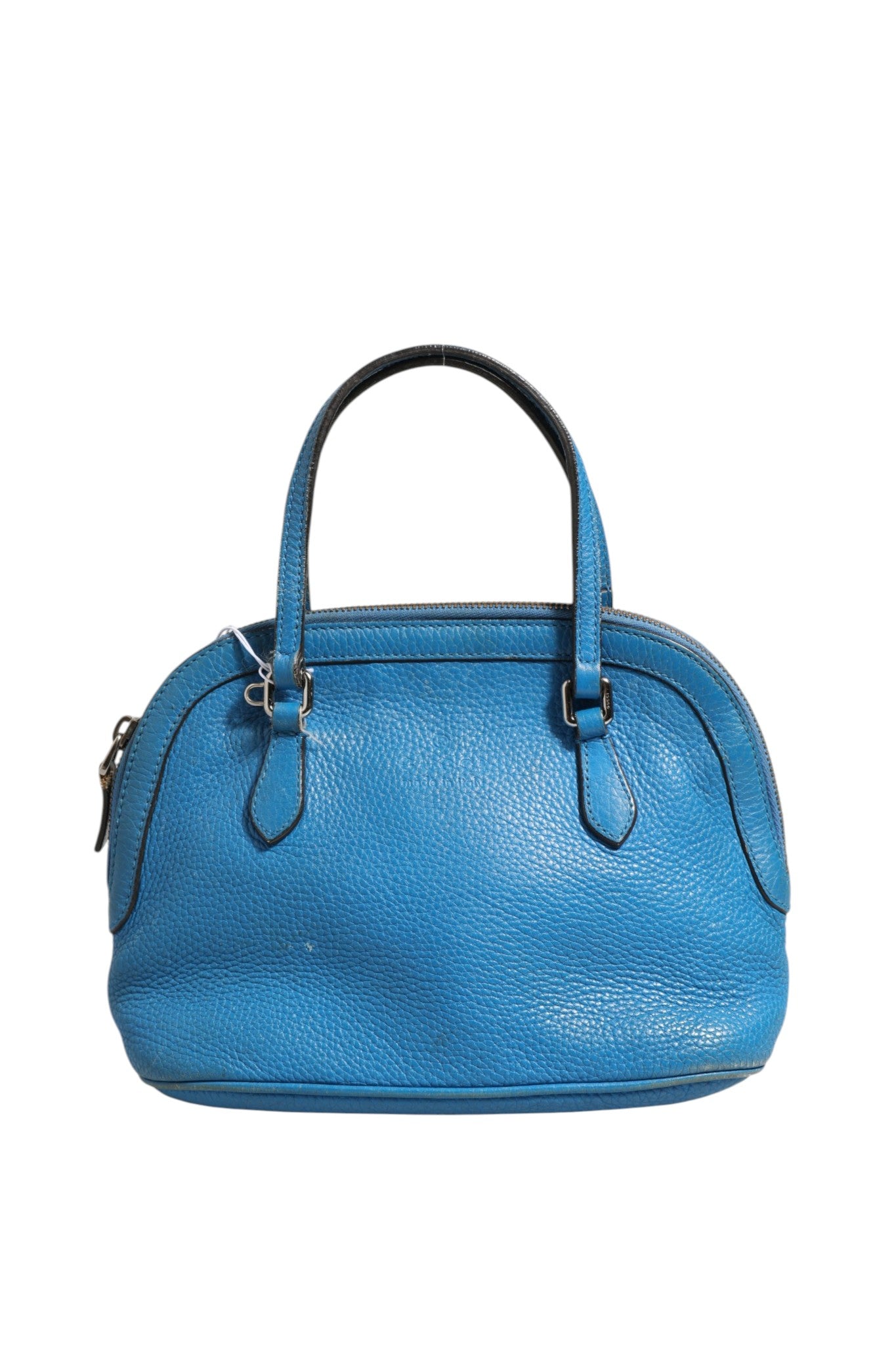 Gucci Blue Leather Dome Women's Handbag (Pre-Owned)