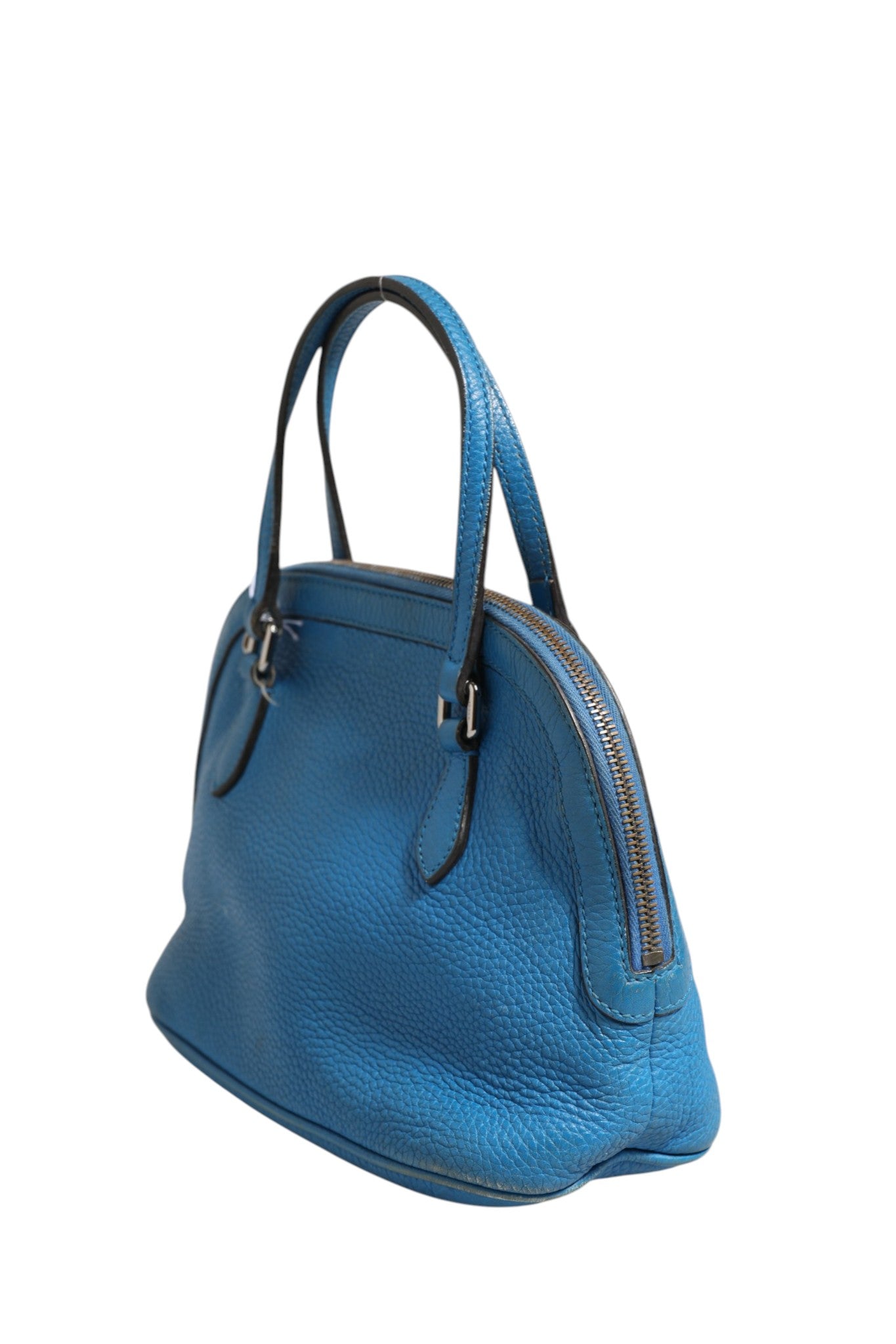 Gucci Blue Leather Dome Women's Handbag (Pre-Owned)