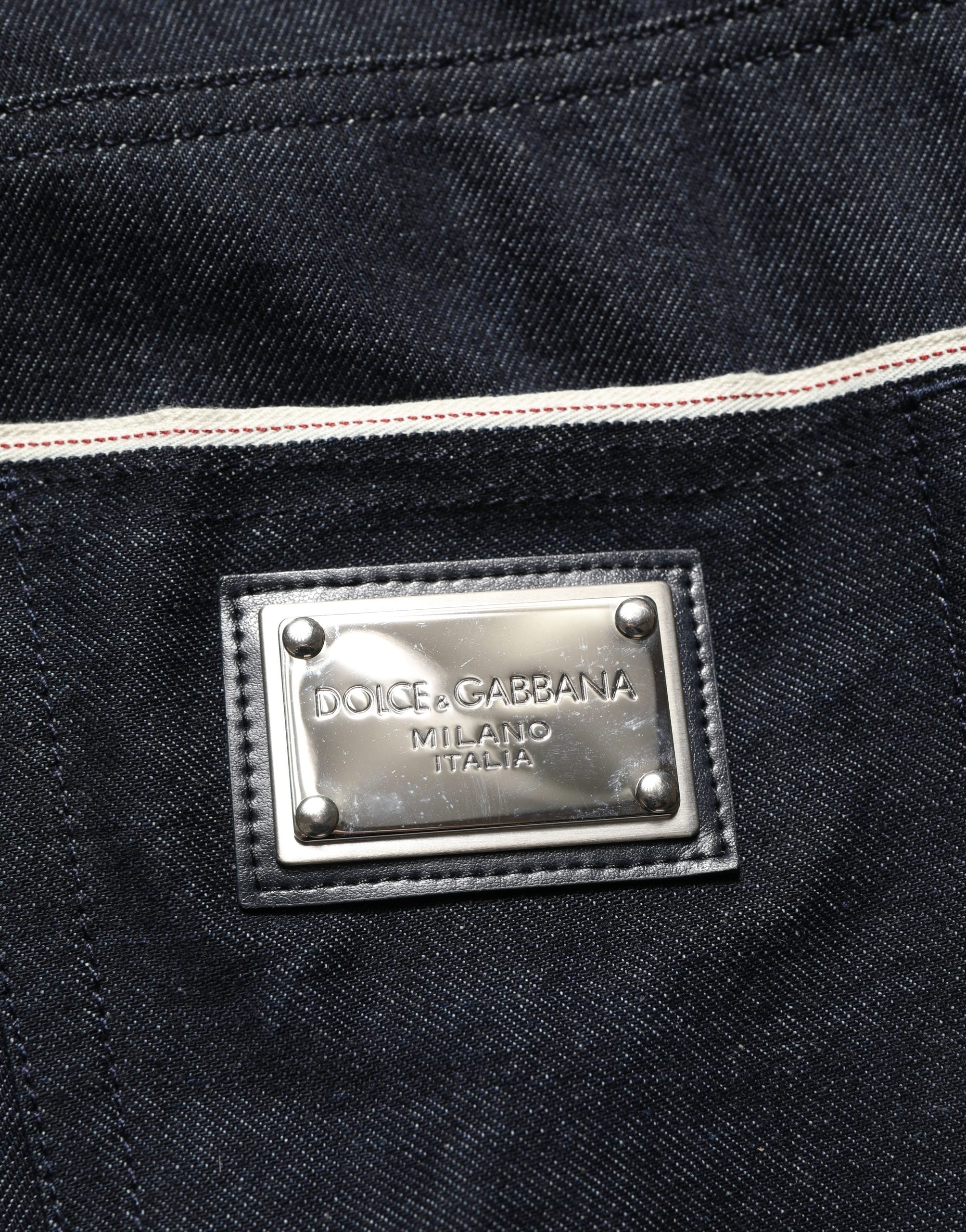 Dolce & Gabbana Black Cotton Mid Waist Classic Men Denim Men's Jeans