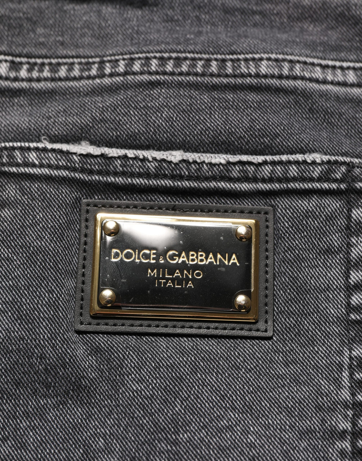 Dolce & Gabbana Dark Grey Distressed Mid Waist Denim Men's Jeans (Pre-Owned)