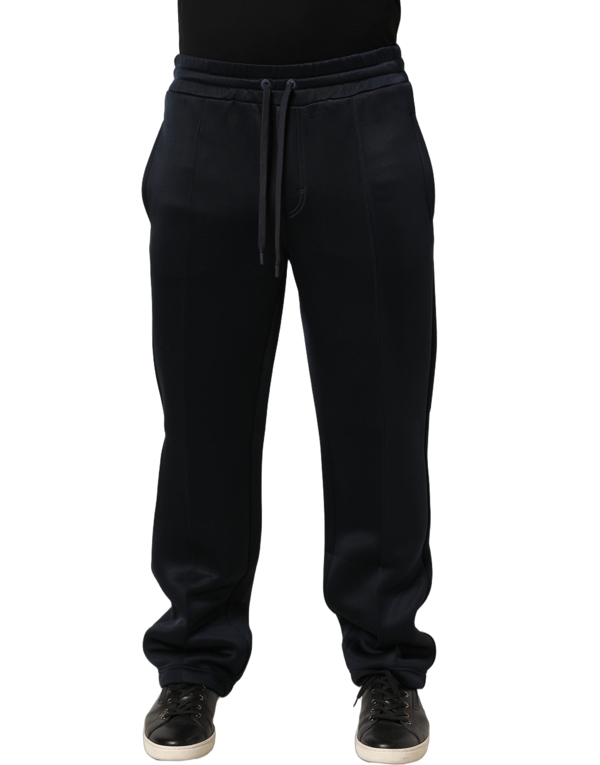 Dolce & Gabbana Black Polyester Jogger Men SweatMen's Men's Pants (Pre-Owned)