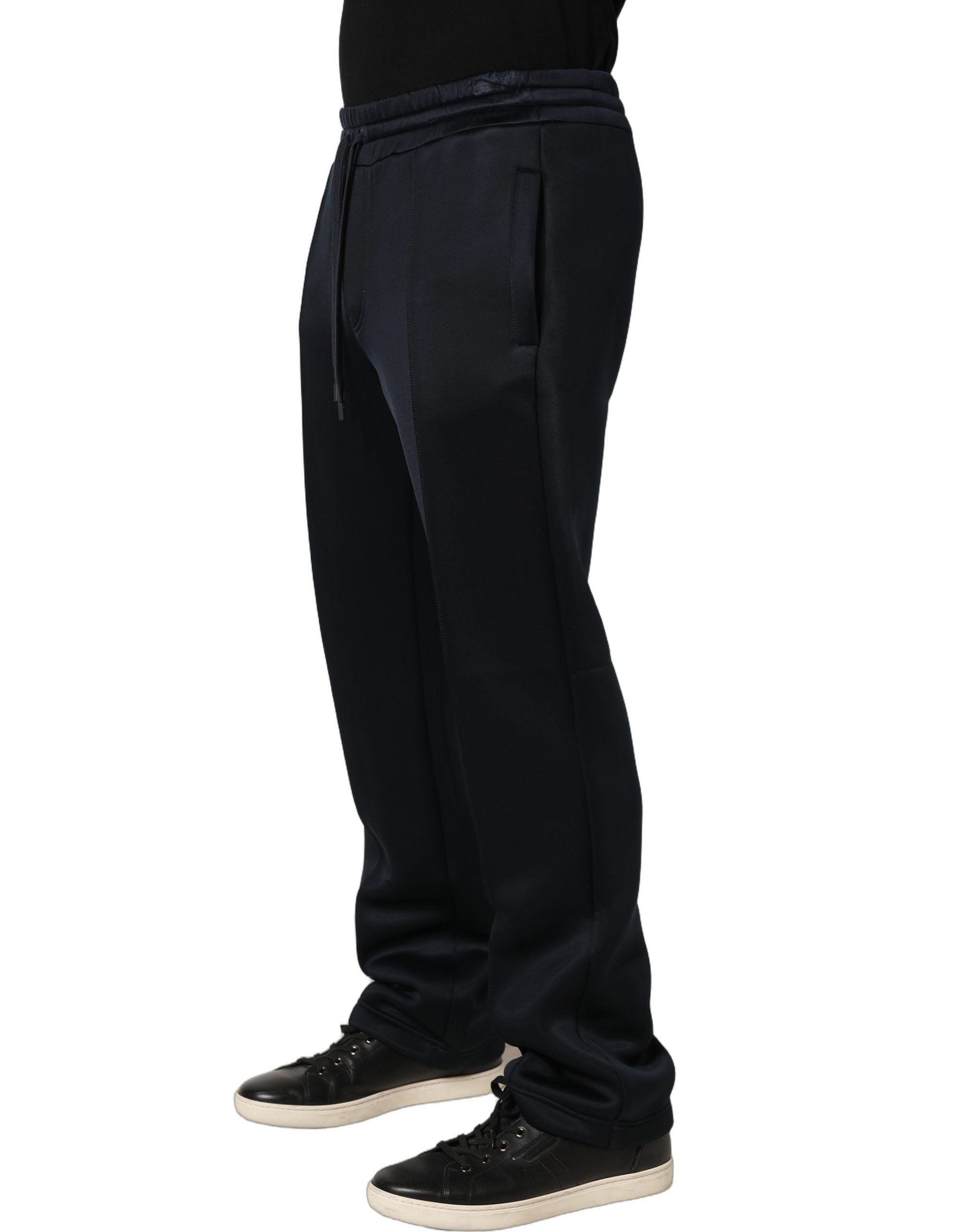 Dolce & Gabbana Black Polyester Jogger Men SweatMen's Men's Pants (Pre-Owned)