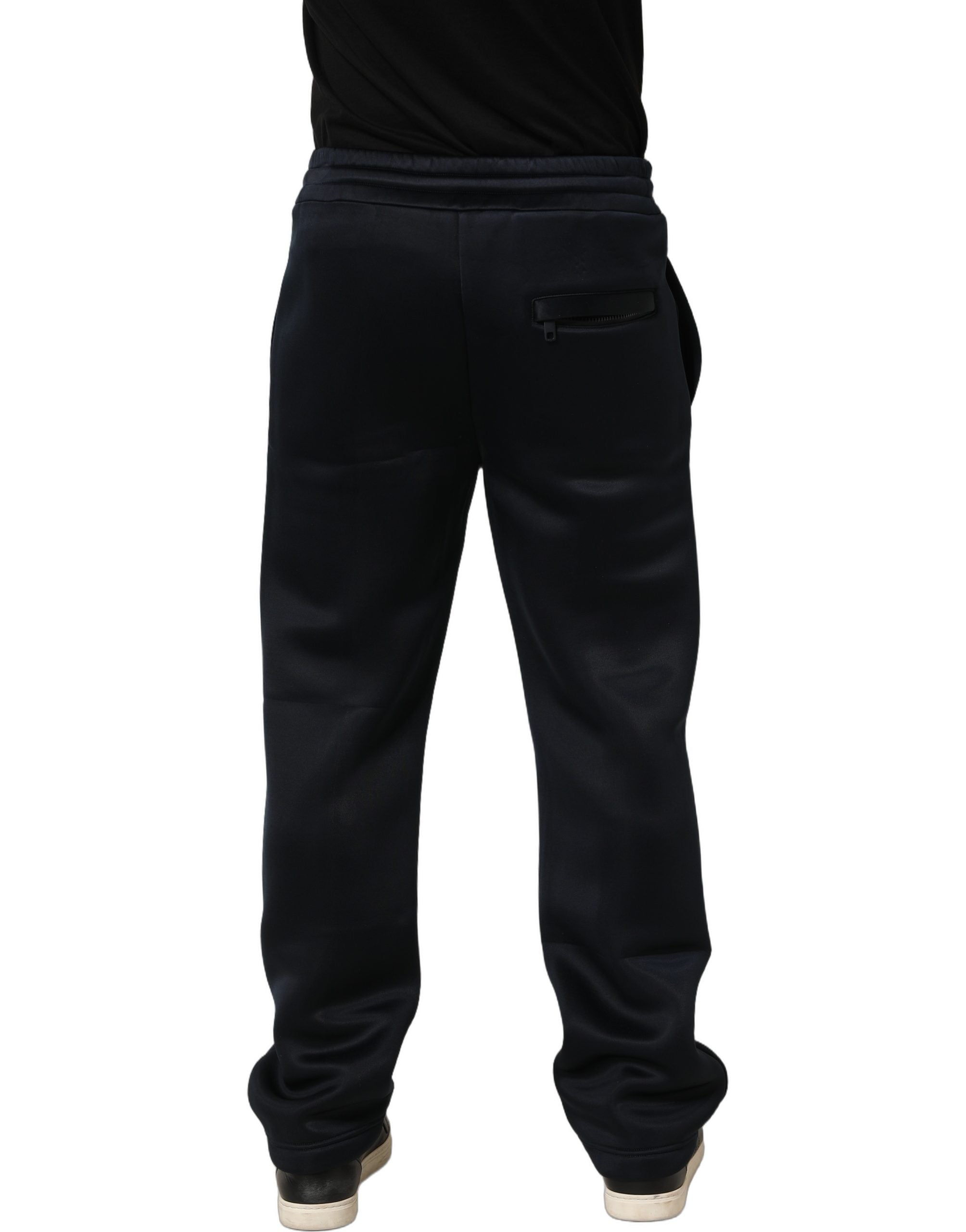 Dolce & Gabbana Black Polyester Jogger Men SweatMen's Men's Pants (Pre-Owned)