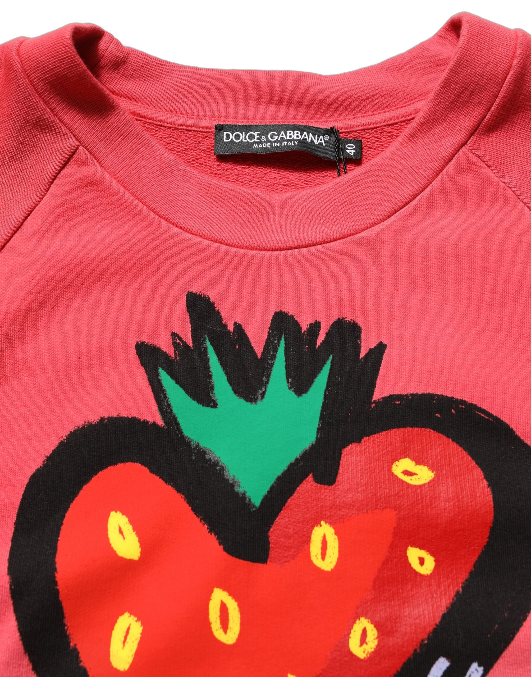 Dolce & Gabbana Multicolor StrawberryPrint Sweatshirt Women's Sweater
