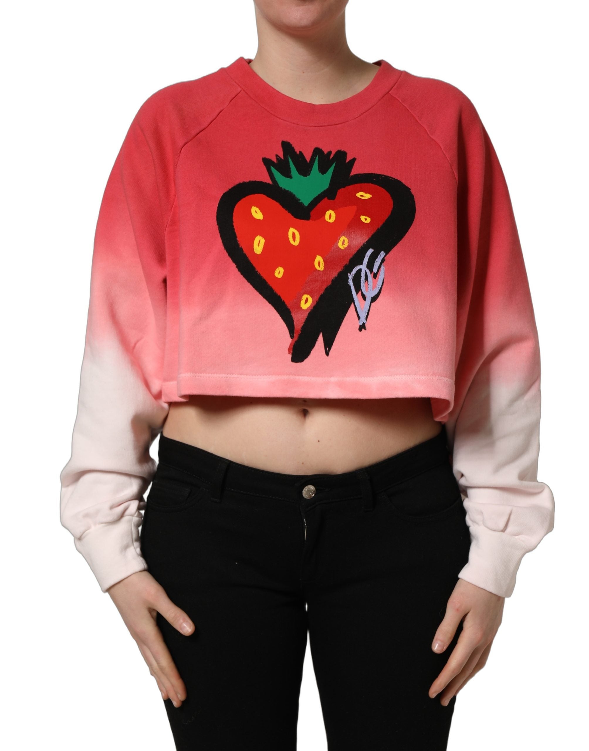Dolce & Gabbana Multicolor StrawberryPrint Sweatshirt Women's Sweater