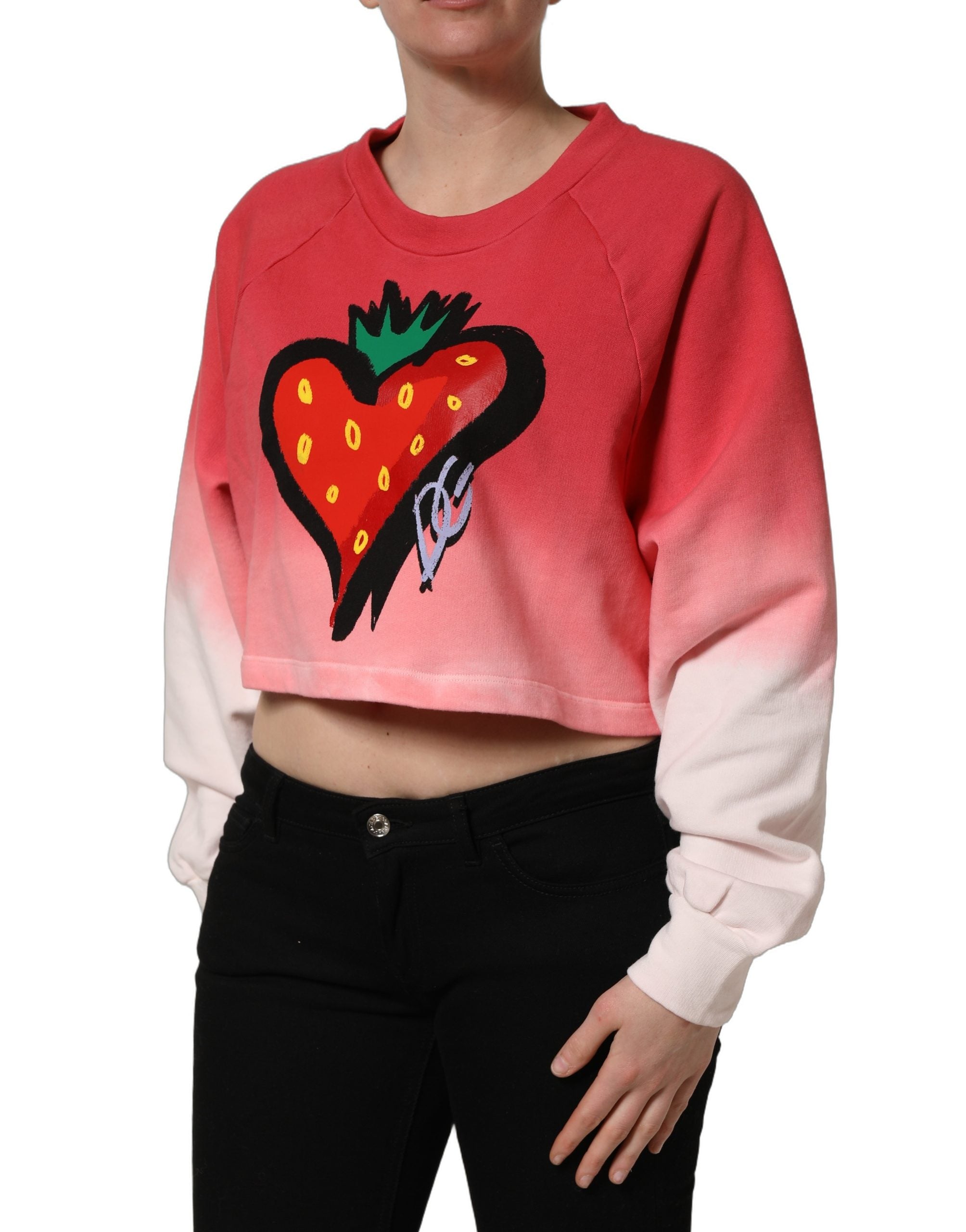 Dolce & Gabbana Multicolor StrawberryPrint Sweatshirt Women's Sweater