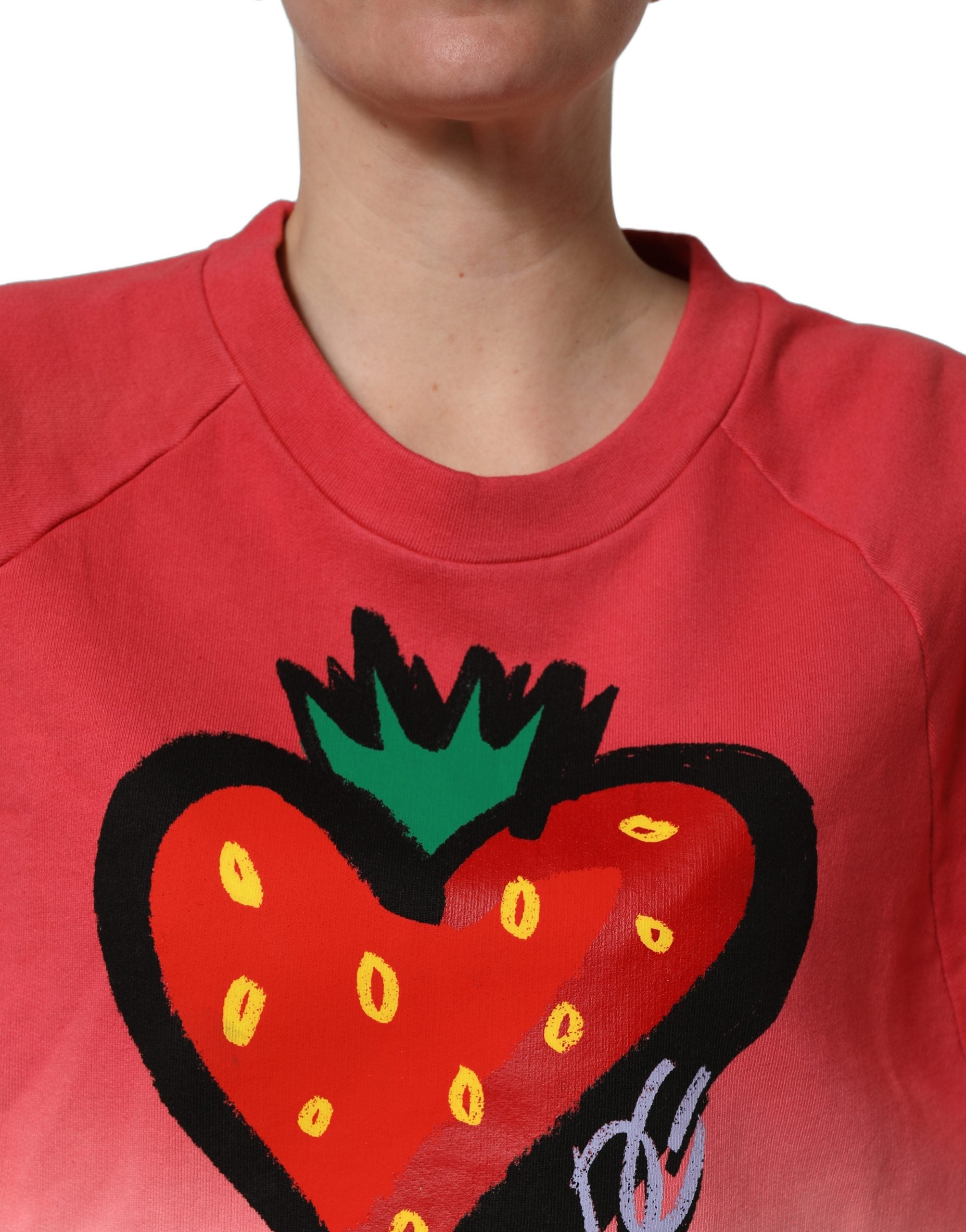 Dolce & Gabbana Multicolor StrawberryPrint Sweatshirt Women's Sweater