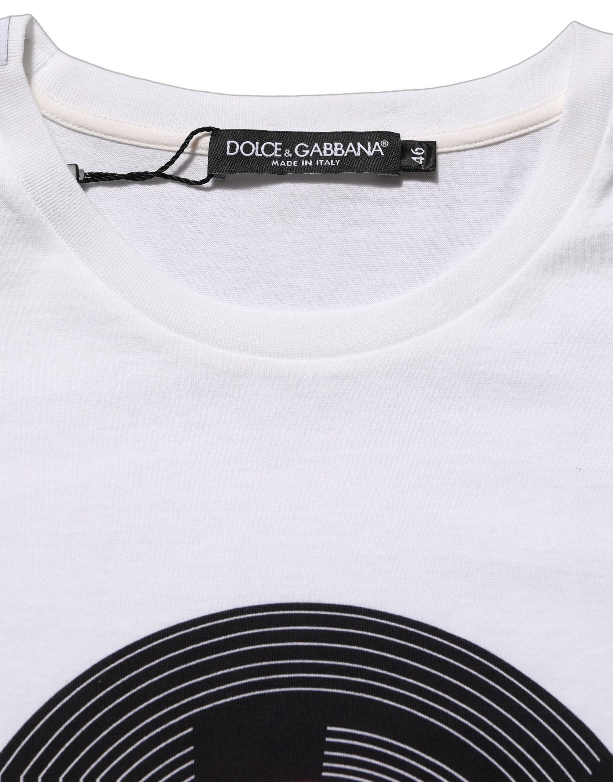 Dolce & Gabbana White D&G WE LOVE JAPAN Print Cotton Women's T-shirt (Pre-Owned)