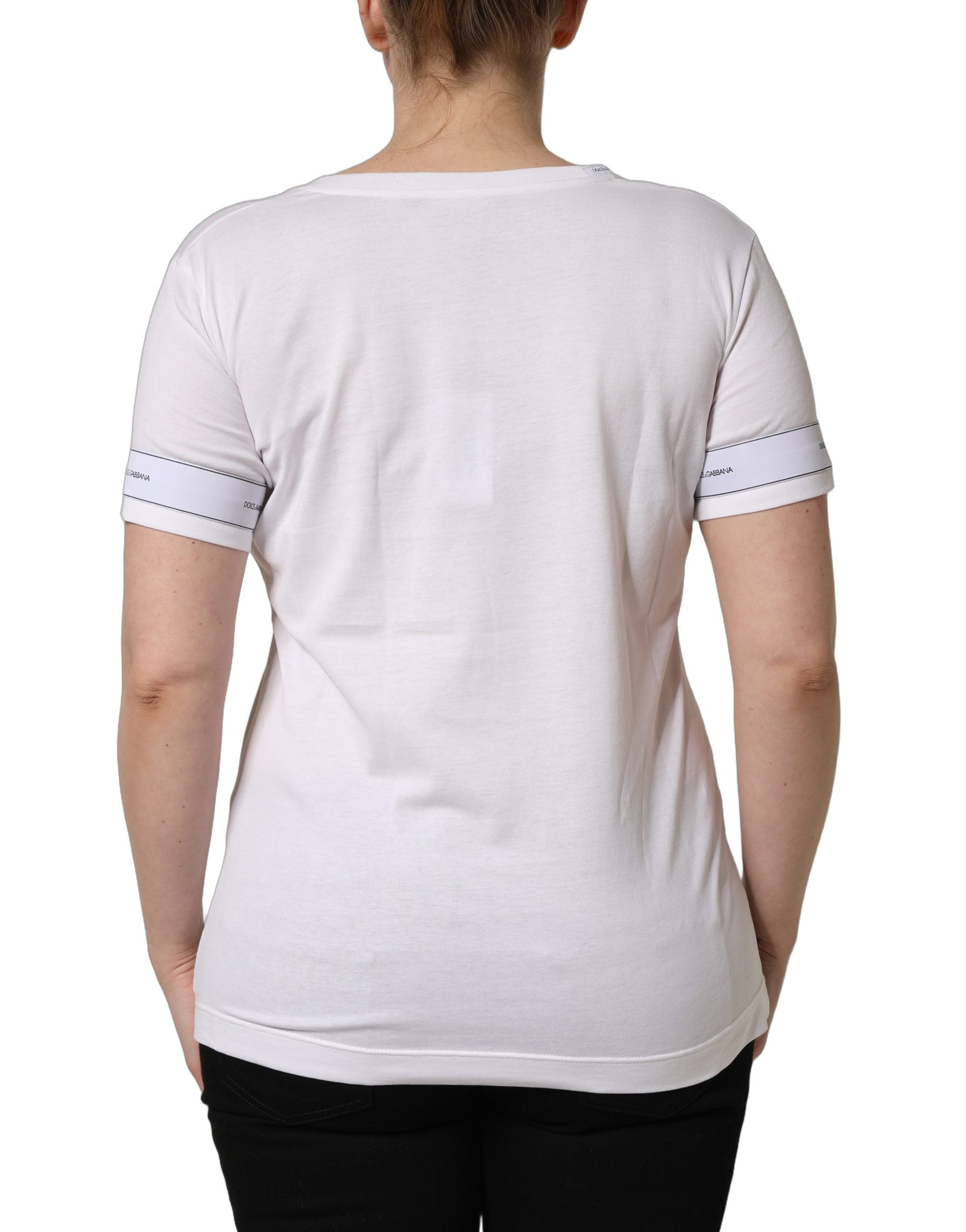 Dolce & Gabbana White D&G WE LOVE JAPAN Print Cotton Women's T-shirt (Pre-Owned)