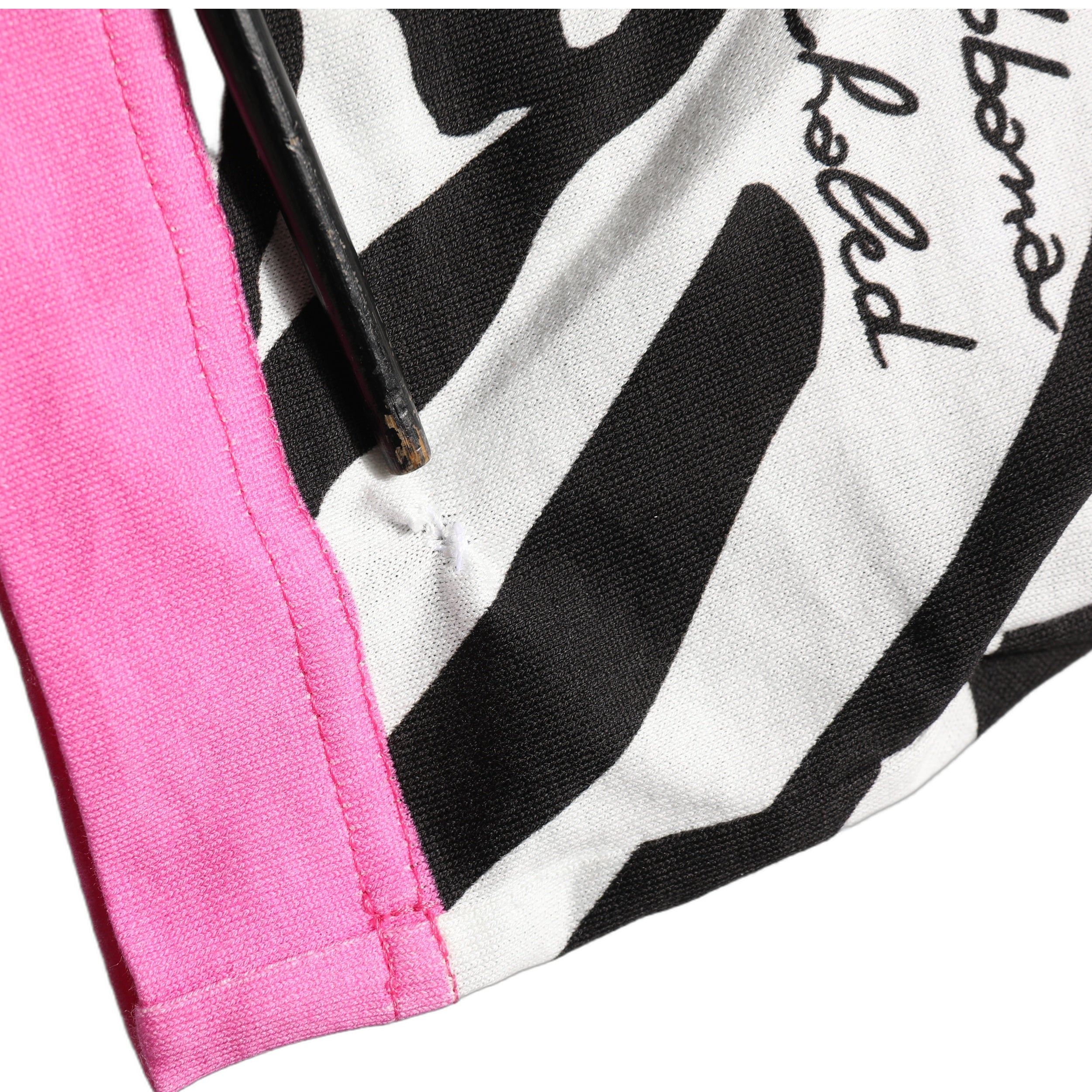 Dolce & Gabbana Multicolor Flamingo ZebraStriped Trim Women's T-shirt (Pre-Owned)