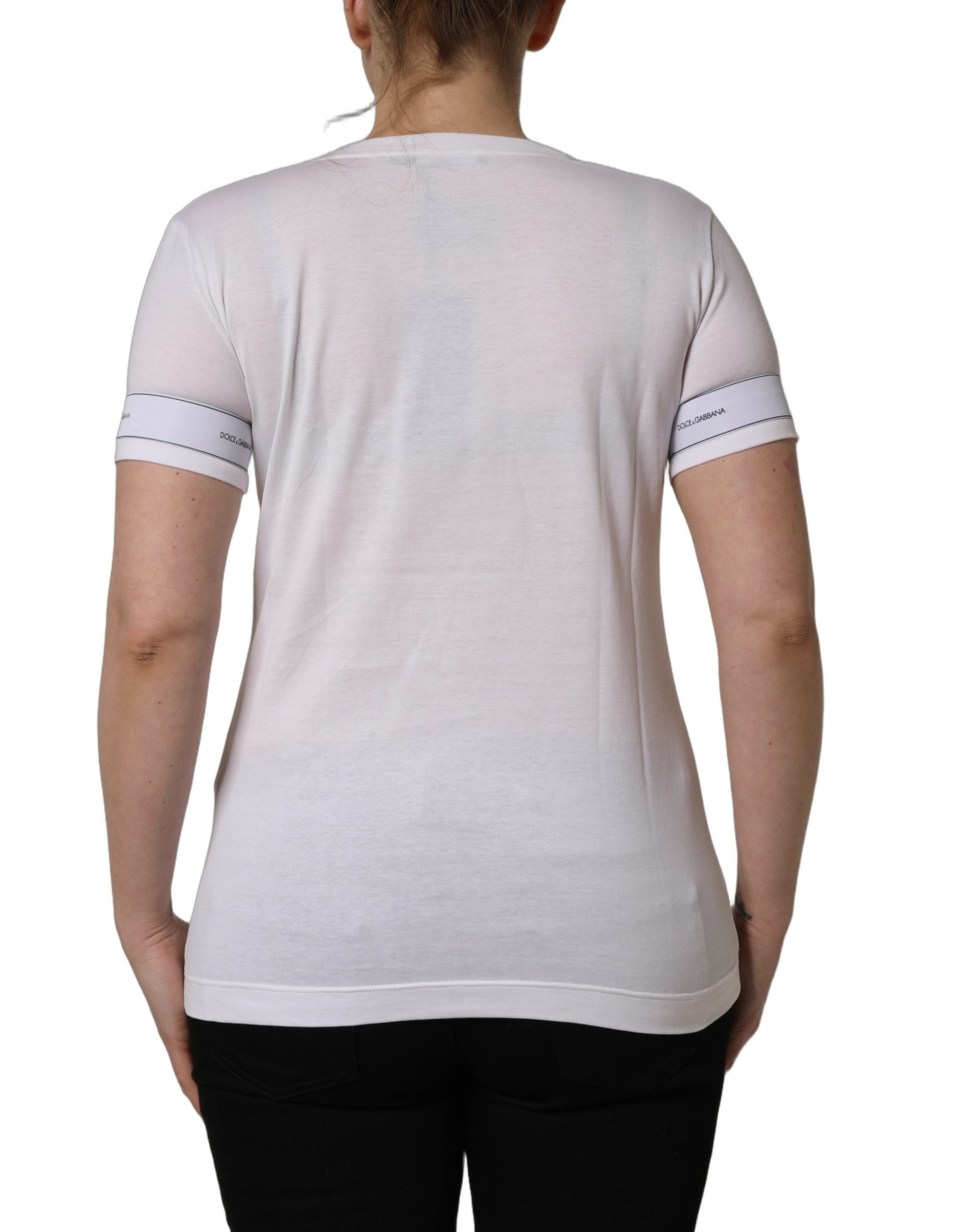 Dolce & Gabbana White D&G WE LOVE JAPAN Print Cotton Women's T-shirt
