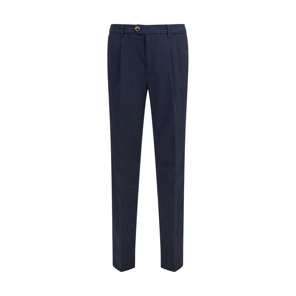 Brunello Cucinelli Black Cotton Chino Men's Pants